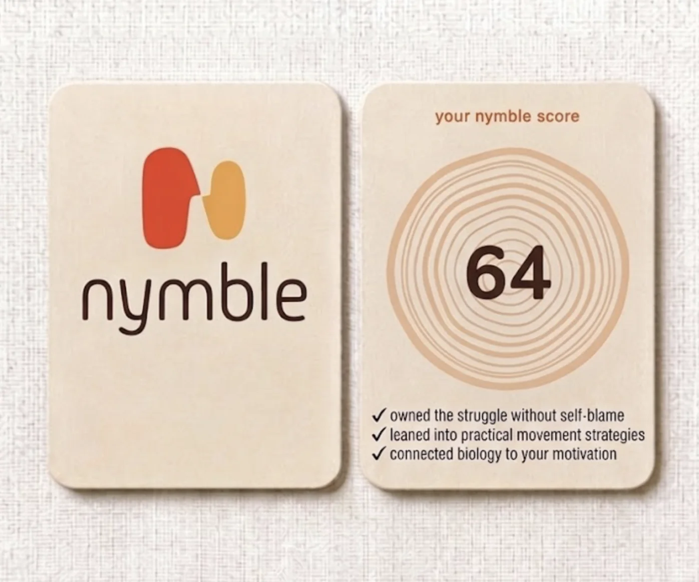 Your nymble score - a longitudinal index of self-efficacy and behaviour change